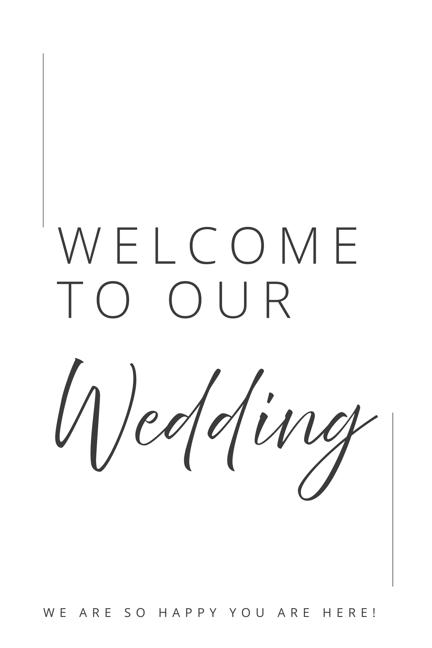 Welcome To Our Wedding Sign - Blushes & Blooms