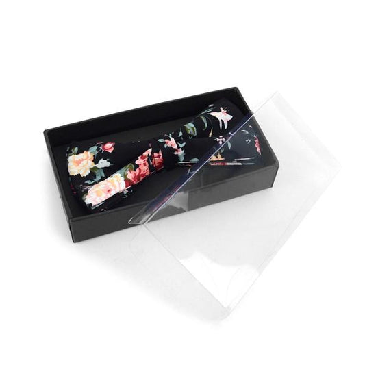 Black Floral Bow Tie - Blushes & Blooms