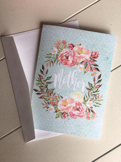 Mother's Day Printable Floral Card - Blushes & Blooms