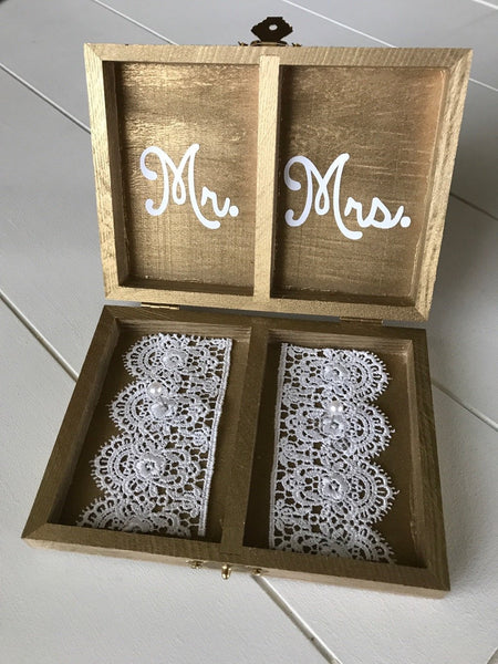 Mr. & Mrs. Ring Ceremony Box - Blushes & Blooms