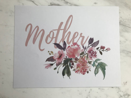 Mother's Day Printable Floral Banner, Floral Card, Floral Sign, & Floral Gift Tag Kit - Blushes & Blooms