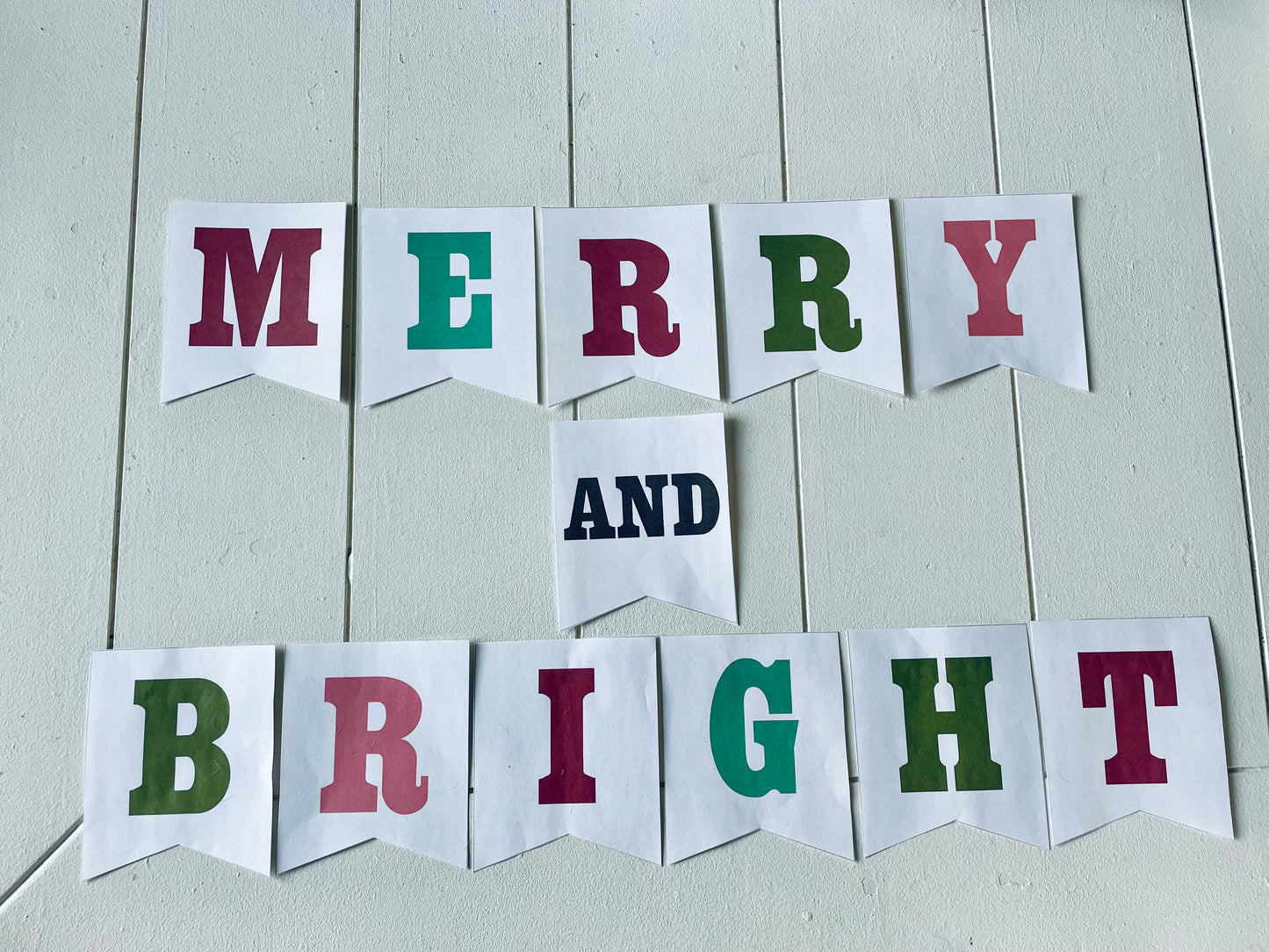 Merry & Bright Gift Tag, Card, Banner Bundle