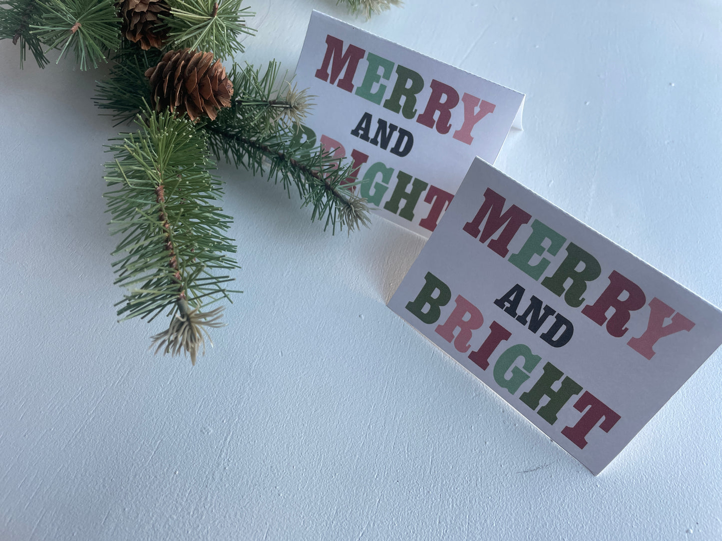 Merry & Bright Gift Tag, Card, Banner Bundle
