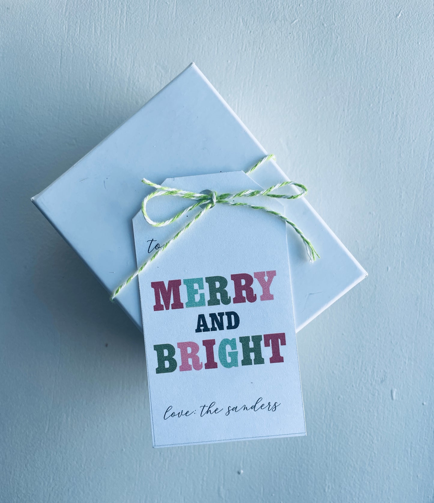 Merry & Bright Gift Tag, Card, Banner Bundle