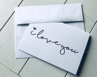 I love you printable card - Blushes & Blooms
