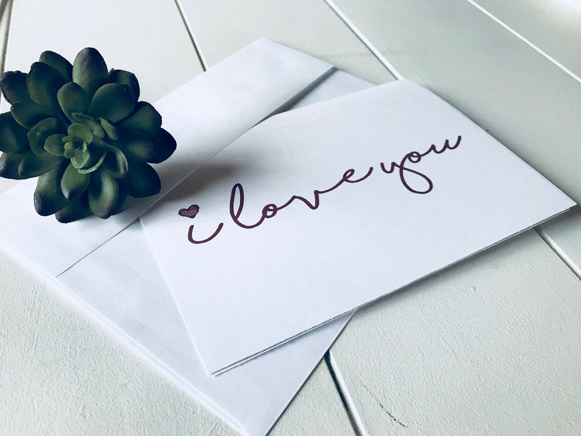 I love you printable card - Blushes & Blooms