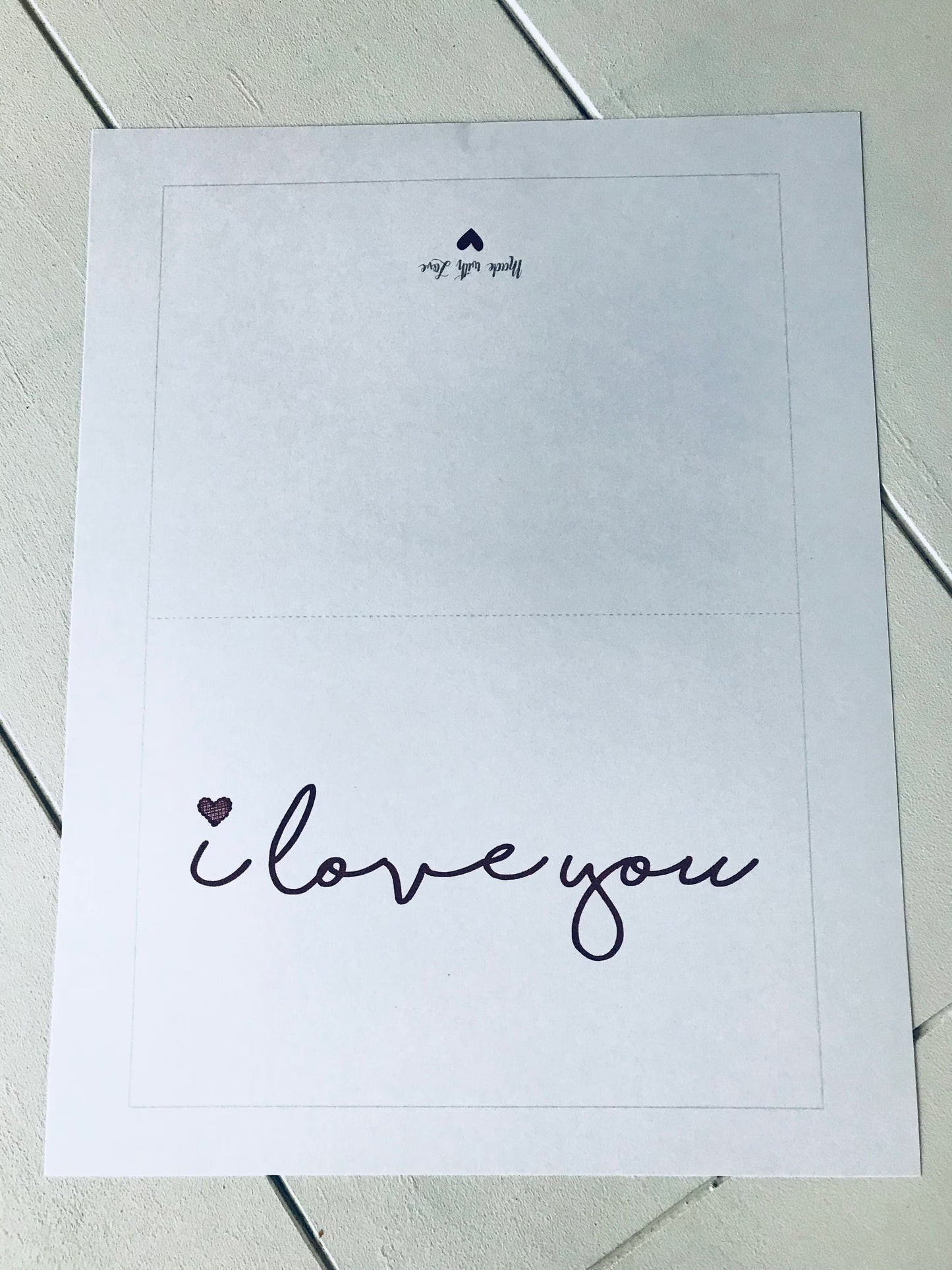 I love you printable card - Blushes & Blooms