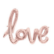 Rose gold "Love" balloon {14 x 21 inches} - Blushes & Blooms