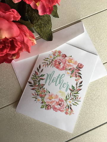 Mother's Day Printable Floral Card - Blushes & Blooms