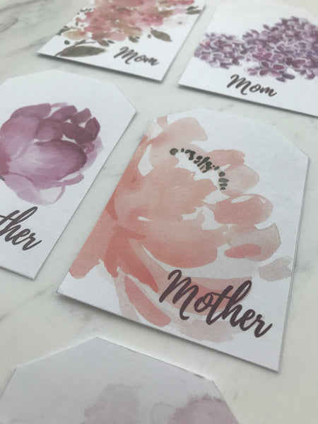 Mother's Day Printable Floral Banner, Floral Card, Floral Sign, & Floral Gift Tag Kit - Blushes & Blooms