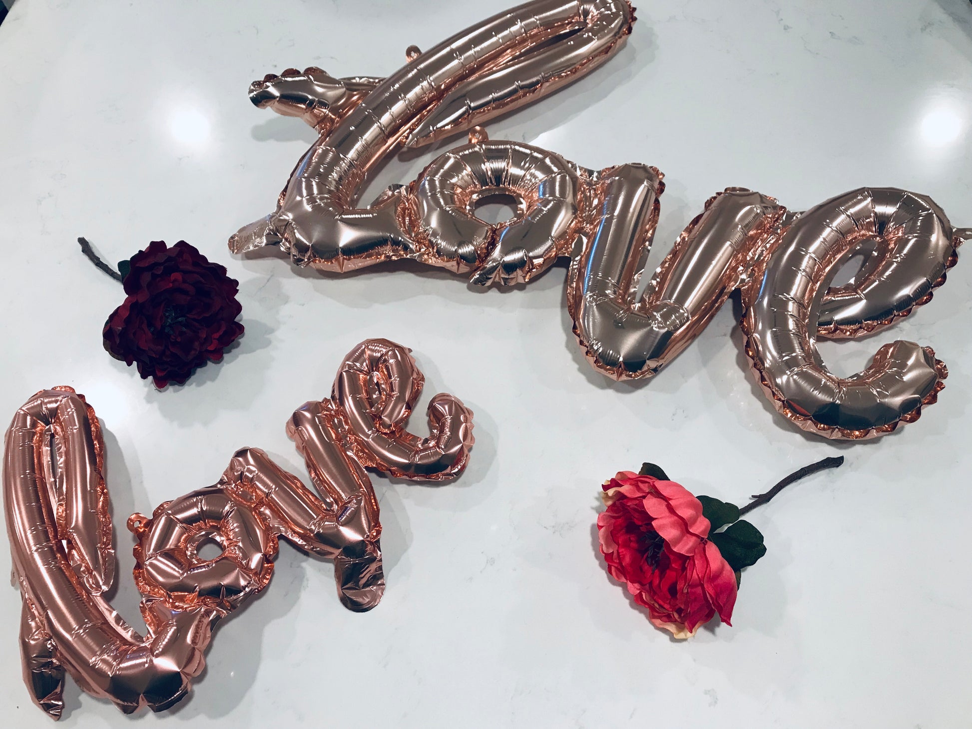 Rose gold "Love" balloon  {25 x 42 inches} - Blushes & Blooms