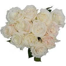 WRAPPED VALENTINE'S DAY BUNDLE 12 STEMS MIXED ROSES & GREENS - Blushes & Blooms